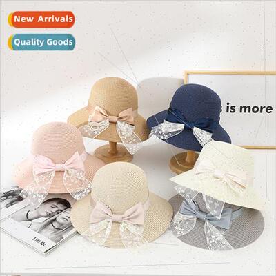 2023 new women summer pot hat large brim straw hat fashion b