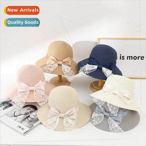 2023 new women summer pot hat large brim straw hat fashion b