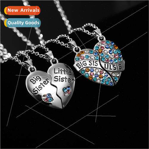 New Big ttle sters Big ttle sters Two Heart Patchwork Neckla
