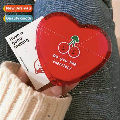 Korea ins cherry love mirror carry-on makeup mirror girl hea