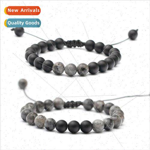 New Product 8MM Black Frosted Glter Stone Beads Handmade Pre