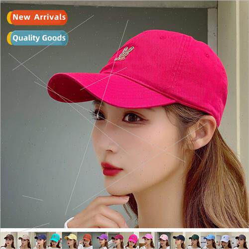 new baseball cap female letters embroidery soft top duck ton