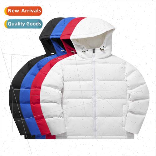 Winter tide down jacket men short Korea  nd loose hooded whe