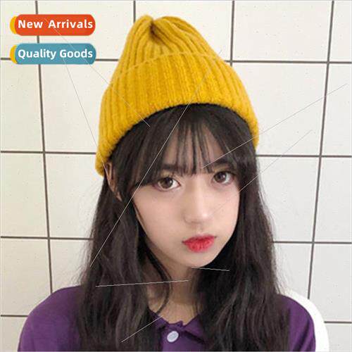 Fried set stacked hat female fall winter hundred wh knted he