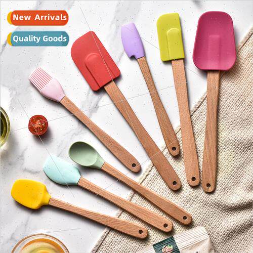 Children mini auxiliary baking silicone spatula cooking gadg