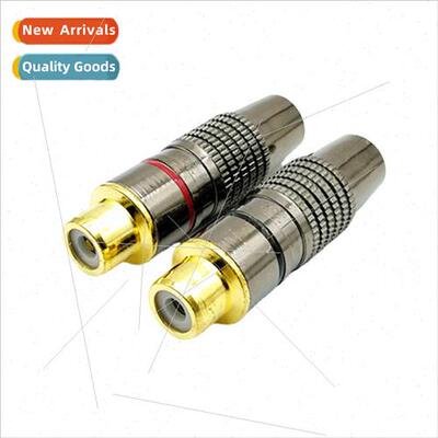 Black nickel RCA audio/video soldering plug RCA female AV au