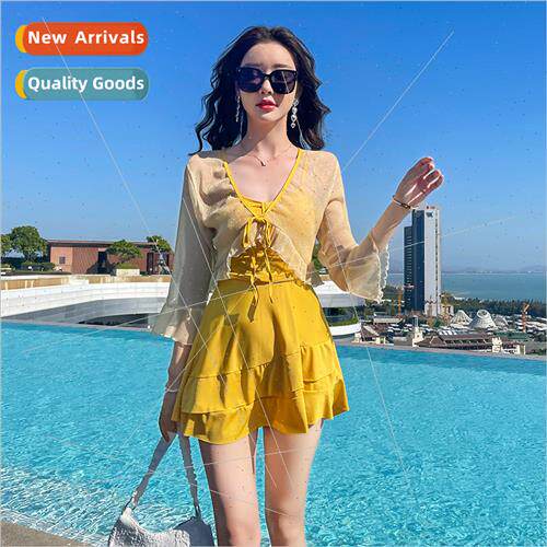 2024 new temperament sexy swimsu hot springs ladies one-piec