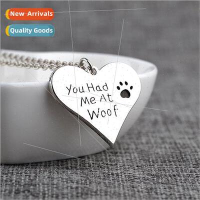 Europe Uned States fashion simple love dog paw footprints le