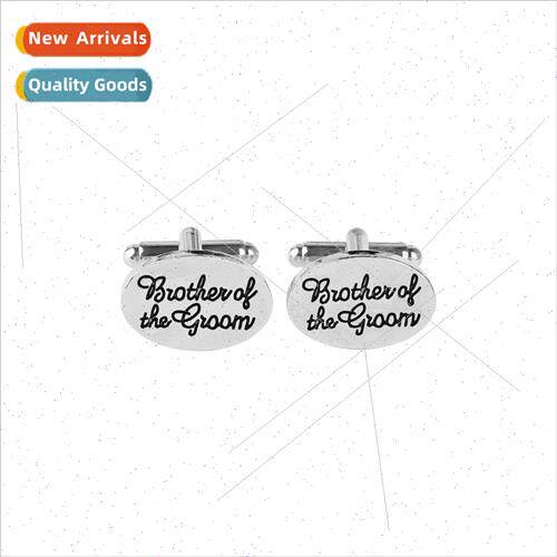 New Letter Cufflinks Brother Groom Men Holiday Wedding Cuffl