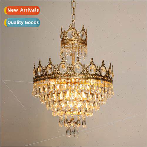 French brass crystal chandelier bedroom dining room chandeli