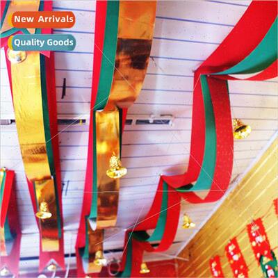 Ceiling hanging decoration Christmas 3 meters 3 waves gold r