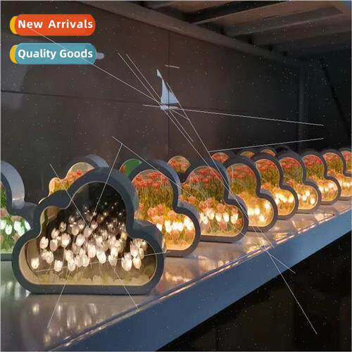 wh same cloud mirror tulip night light flower sea diy materi
