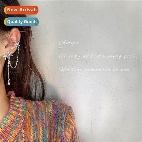 Asymmetric earrings ear bone clip female sense earrings 2023