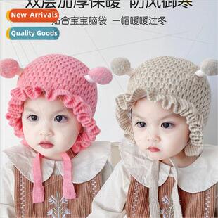 Baby hat fall winter cotton warm wool cap boys girls newborn
