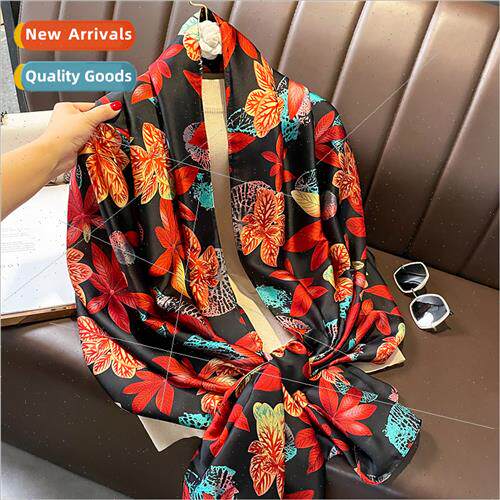 Spring Autumn Hundreds new fashion leaves large long scarf t
