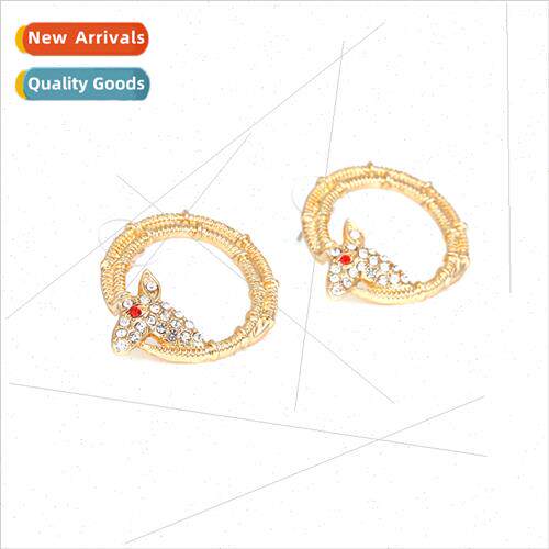 Exaggerated creative gold-plated diamond antelope earrings p