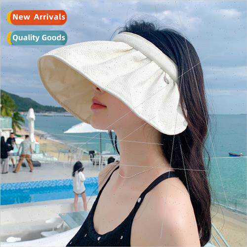 2023 Korea  summer hat female letters color rubber sunscreen