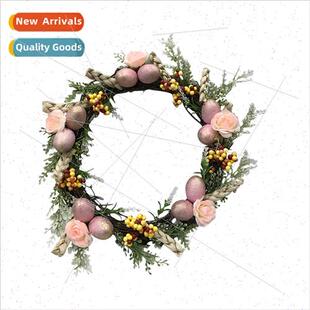 wreath Faux door circle decoration home rose art Iron floral