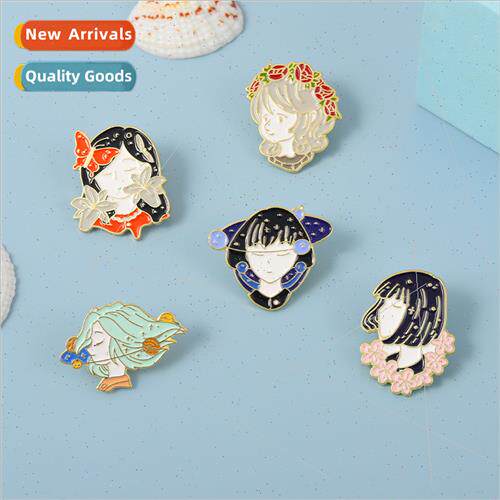 Japanese new secondary anime characters alloy brooch cartoon