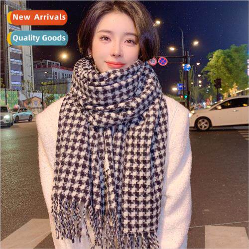 Autumn winter new thick plaid plaid imation cashmere warm sc