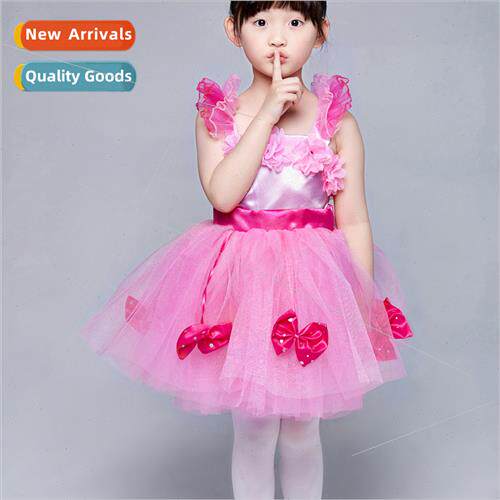 Childrens dance fluffy dress saree permance clothing kinderg