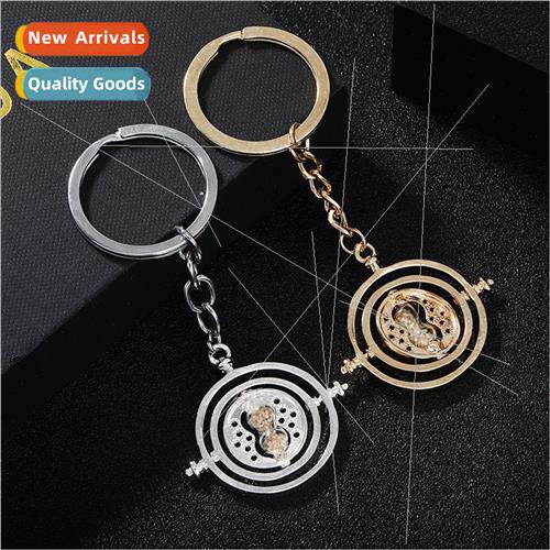 Harry Potter metal keychain movie   hourglass alloy key ring
