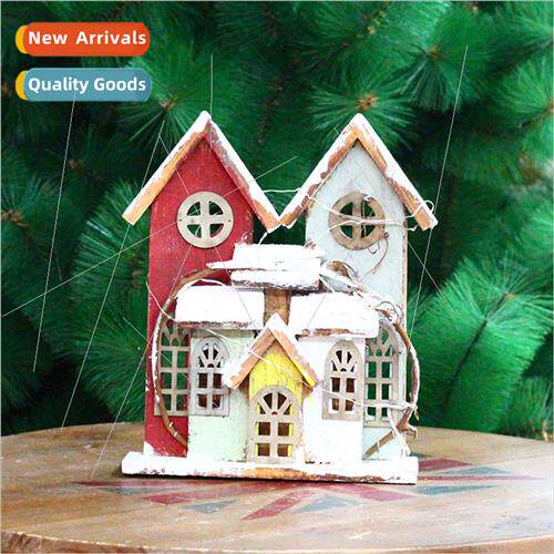 Christmas decorations luminous cabin wooden Christmas house
