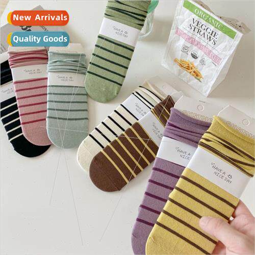 Socks women mid-calf socks spring autumn winter rolled edge