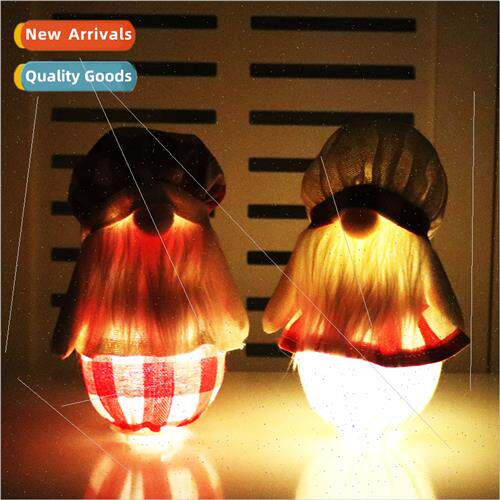 16cm Christmas Doll wh ghts Faceless Christmas HusbWife Set