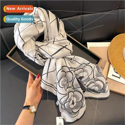 Korea  small fragrant wind camellia fashion cotton long scar