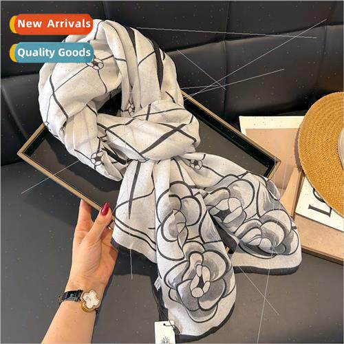 Korea  small fragrant wind camellia fashion cotton long scar