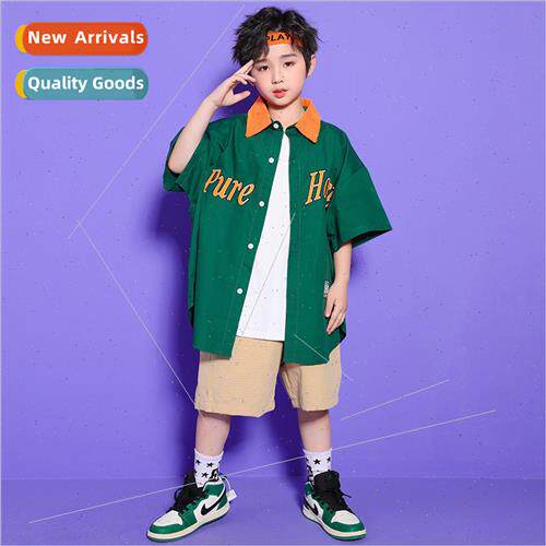Childrens set dance tide clothing boys and girls hip-hop shi