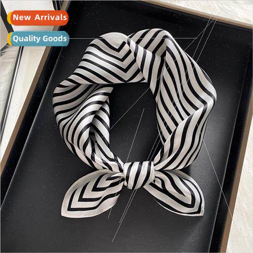 lk 100% Mulberry silk scarf simple striped silk scarf women