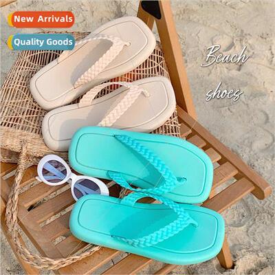 Creative Outer wear fairy weaving belt clip feet flip-flops