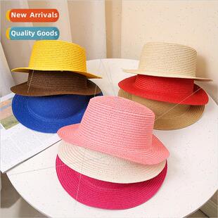 men women top fashion fashio flat versatile hat Summer straw