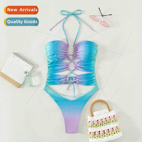 2023 New Tight One-piece Swimsu Bikini Hollow Out Europe Swi
