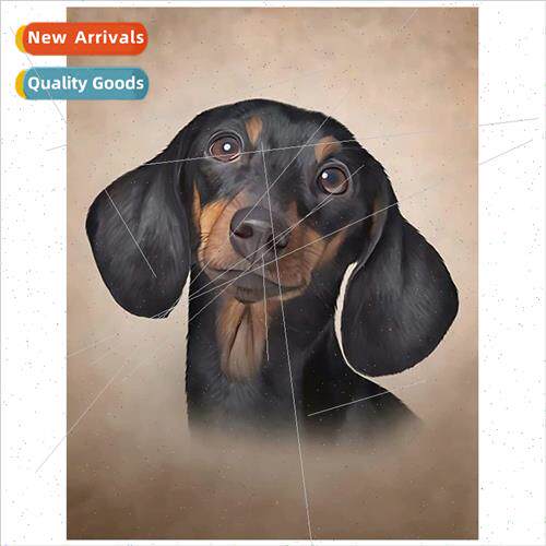 ving room 5d new full diamond painting cute puppy sticky dia