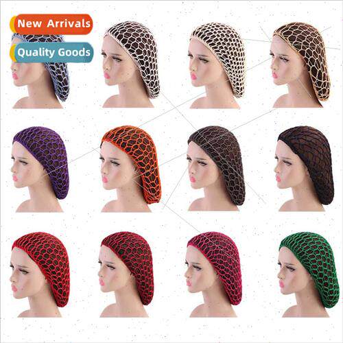 Ladies Handmade Crochet Sagging Hairnet Hair Care Long Mesh