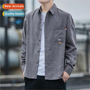 casual men new ins 2022 shirt fall work Long tide sleeved