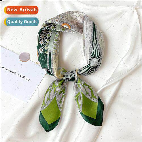 2020 new printing silk small square scarf female Korea  deco
