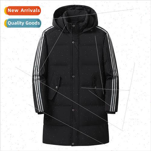 2023 new hooded long down jacket men winter nd versatile cas