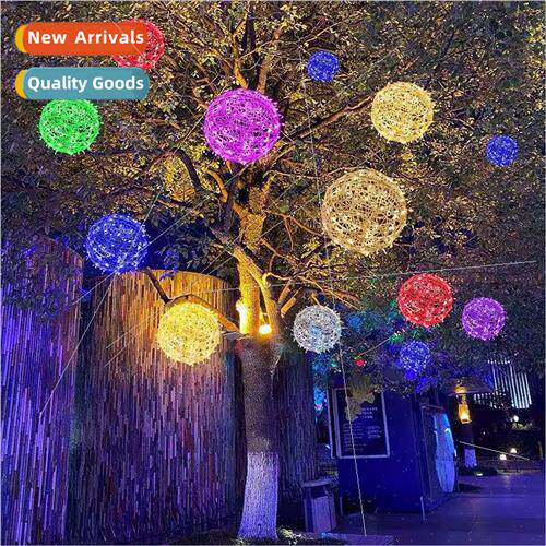 led rattan ball lights outdoor round ball lights landscape h