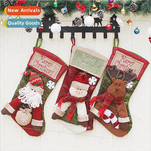 Christmas decorations children large Christmas stocking cand