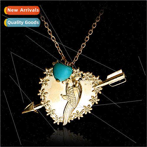 Broke sters Arrow in Heart Max Parrot Necklace Euromedic Jew