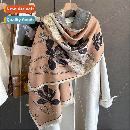 2023 fall winter new Korean  imation cashmere scarf female l