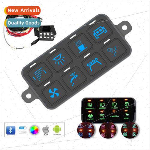 New off-road RV control panel 8-posion key swch bluetooth ce