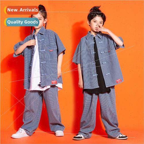 Childrens set dance tide clothes walkout hiphop boys permanc