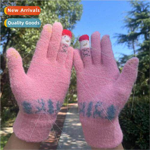New fall winter men women touch screen gloves knted jacquard