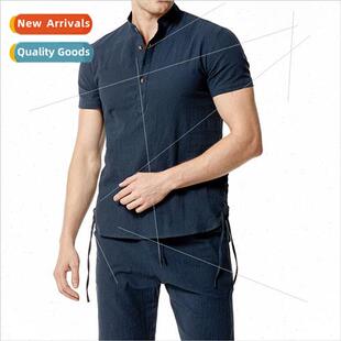 nen Henley Neck Cotton Beach TC18 Mens