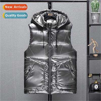 Autumn winter glossy vest men down cotton undershirt nd thic